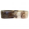 Bol pulido todo en madera fosilizada 19x14x5 cm