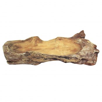 Bol alargado madera teca natural 50x20x15cm