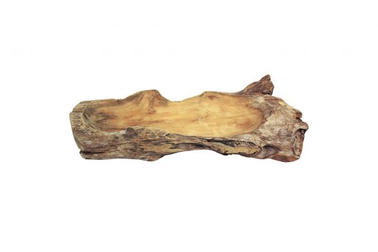 Bol alargado madera teca natural 50x20x15cm