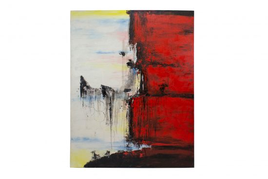 Cuadro abstracto tonos rojos 120x4x160cm