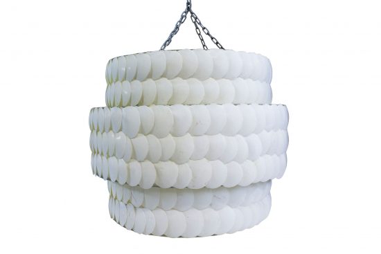 Lámpara de techo conchas blancas 60x60x60cm